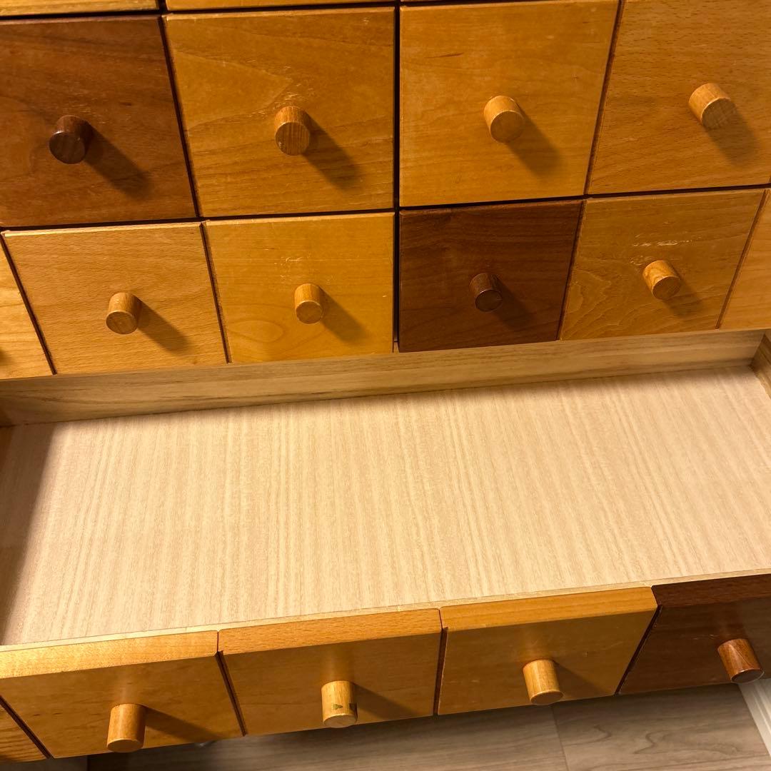 【希少】木製 多段チェスト 12杯 引き出し付き 幅75×奥行32.5×高さ90