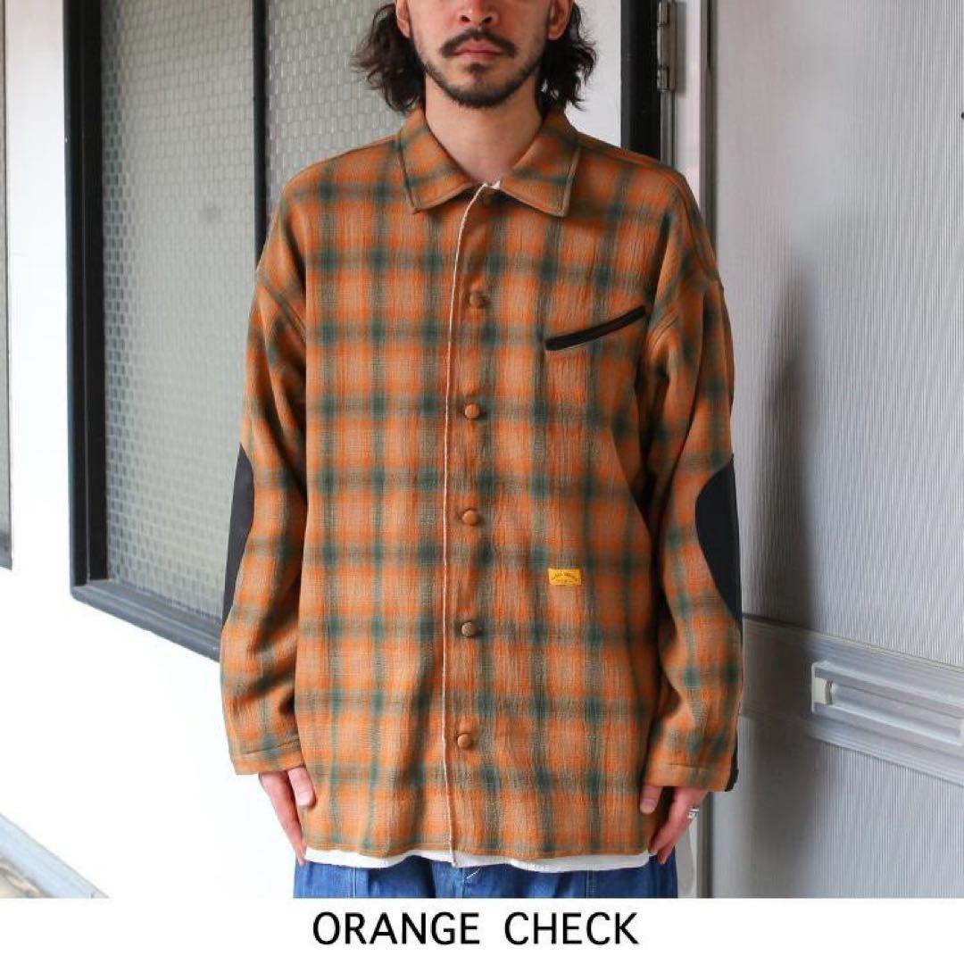 美品　natal design エルボーパッチオンブレチェックシャツジャケット