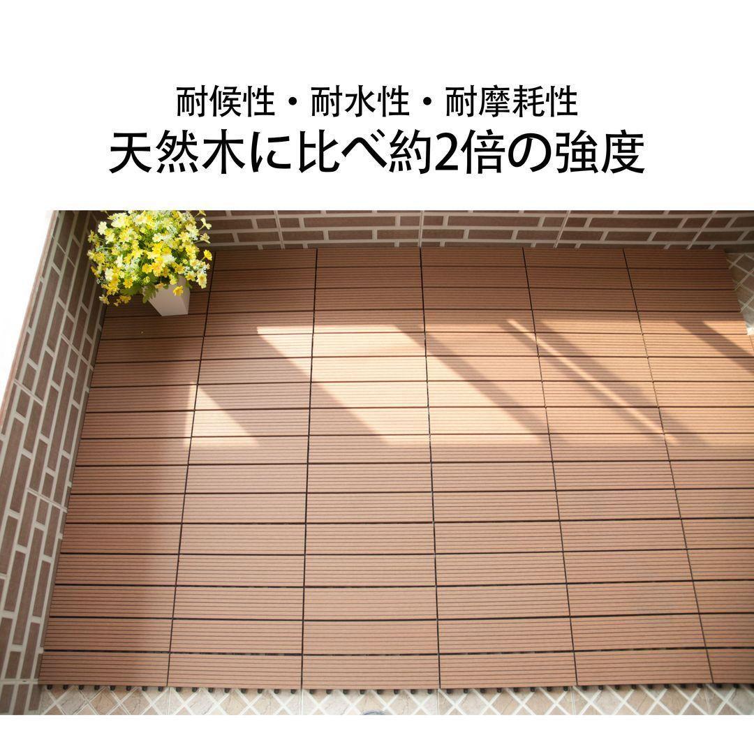 ウッドデッキ diy 樹脂 27枚 人工木 ウッドパネル ウッドタイル