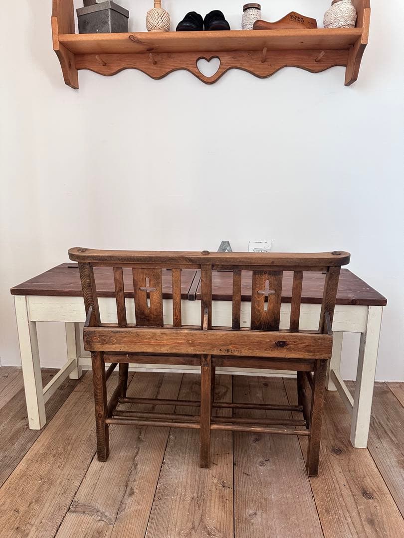 シャビーシック家具/アンティーク家具/キッズ用開閉式デスク/机/カントリー家具