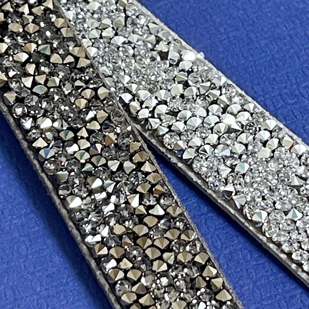 メ*7様 希少【新品】スワロフスキー ブレスレット 2点セット クリスタル レザ