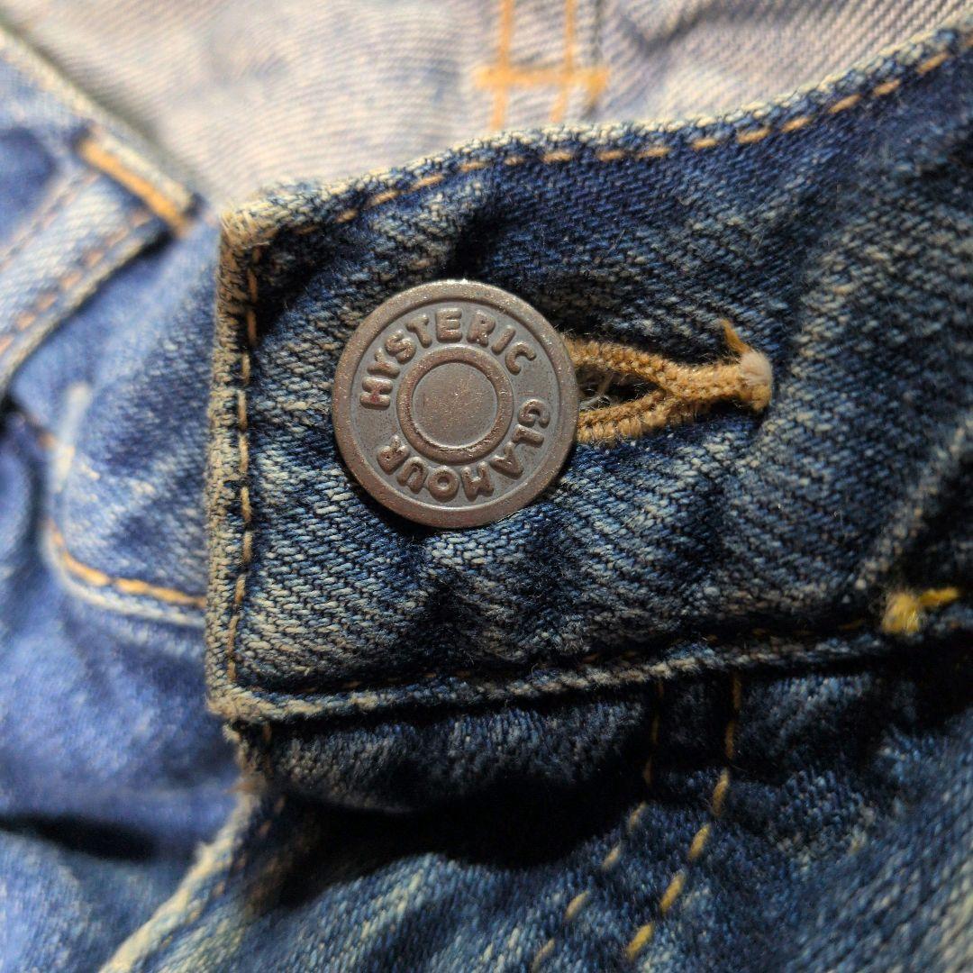 ヒステリックグラマー ファックベア デニムパンツ XS ストレート ダメージ加工