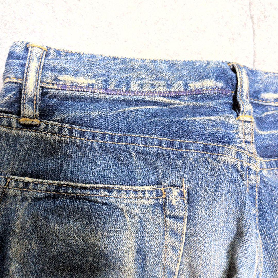 ヒステリックグラマー ファックベア デニムパンツ XS ストレート ダメージ加工