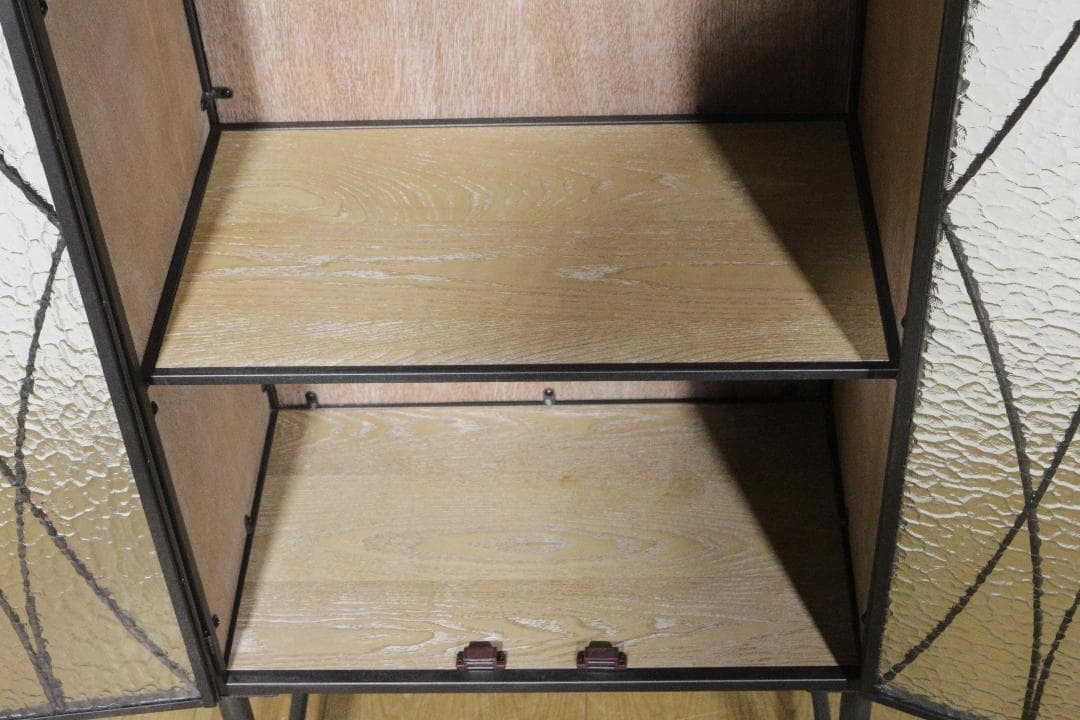 北欧風クラシック★リビングキャビネット★金属フレーム★木製★