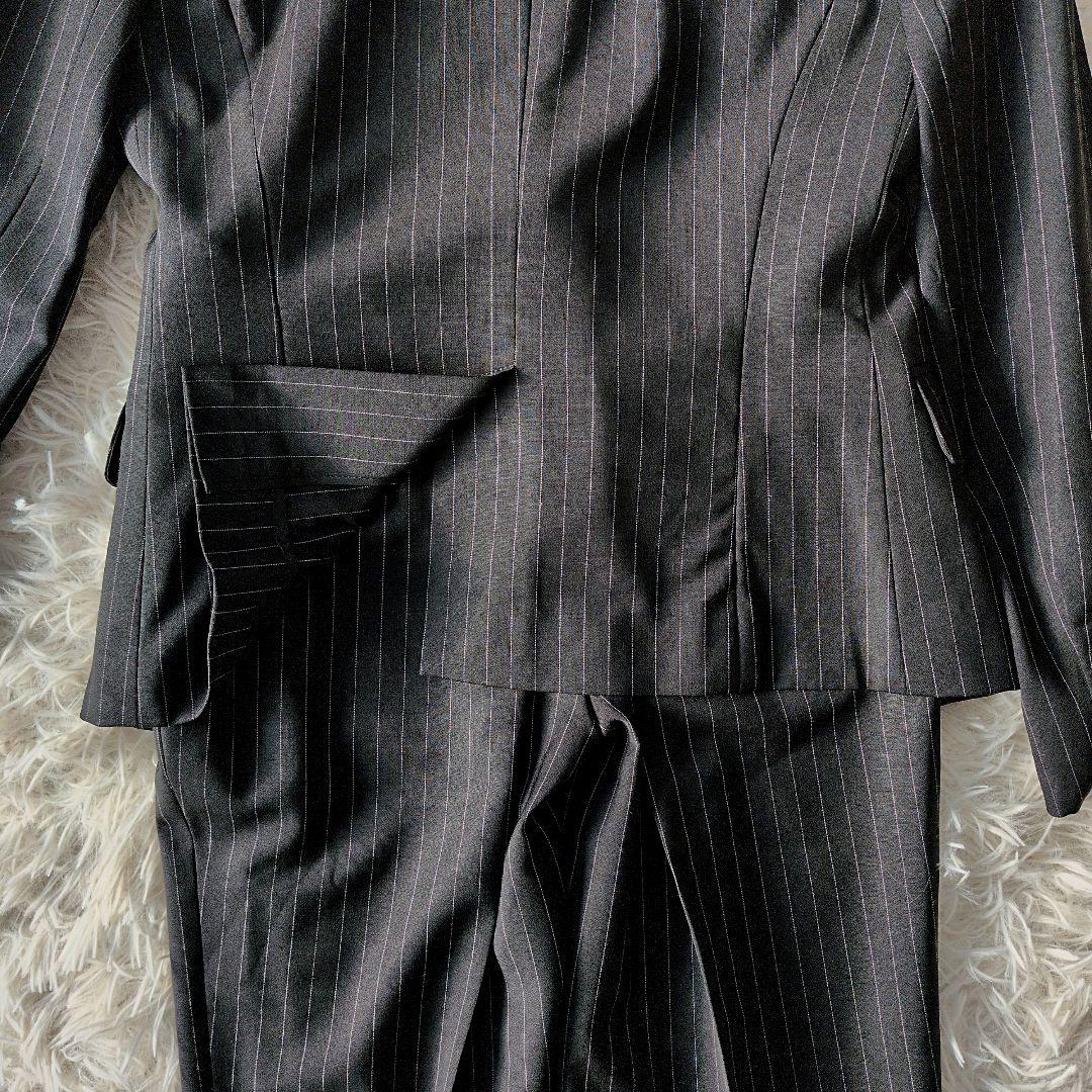日本製 セオリーリュクスꕤストレッチ セットアップ ストライプジャケット パンツ