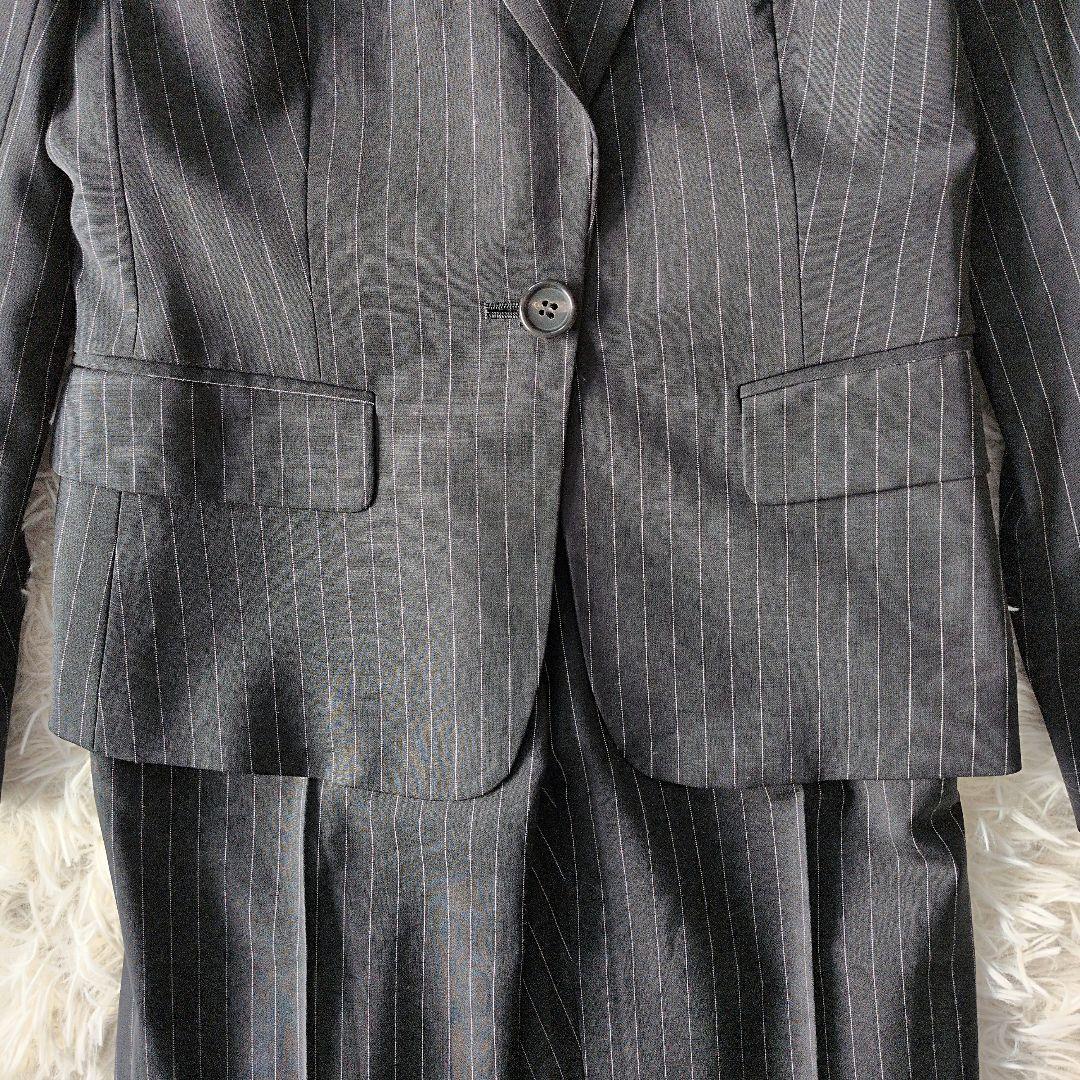 日本製 セオリーリュクスꕤストレッチ セットアップ ストライプジャケット パンツ