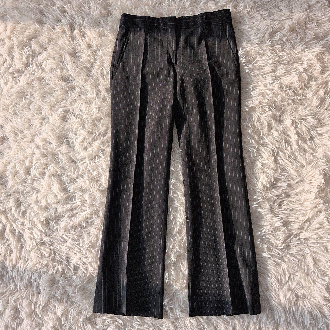 日本製 セオリーリュクスꕤストレッチ セットアップ ストライプジャケット パンツ
