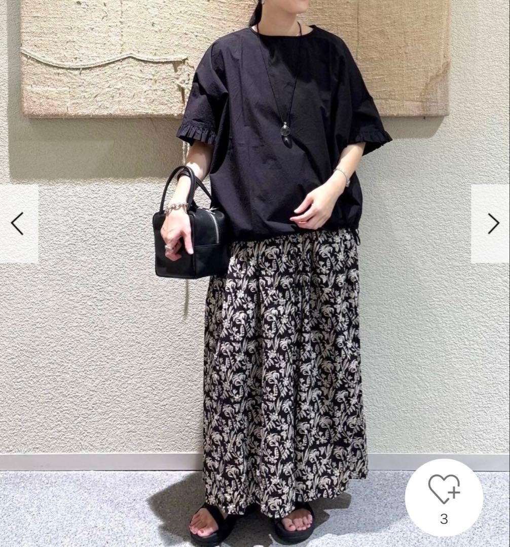 かぐれ　新品　今季　2025春夏　薄手　半袖　フリルスリーブプルオーバー