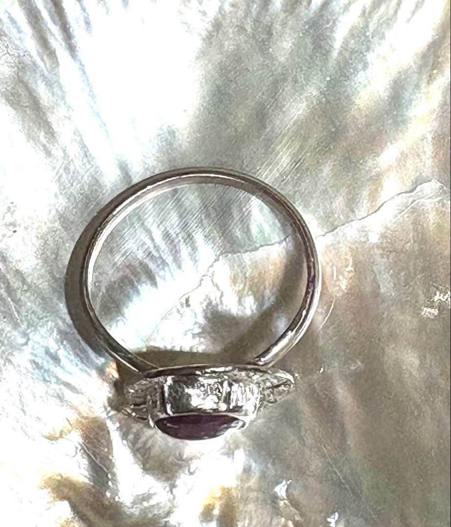 スタールビーシルバー手彫りリング