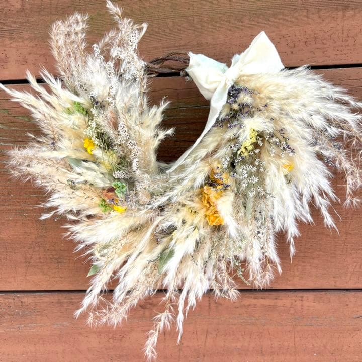 ナチュラルリース　パンパスグラス