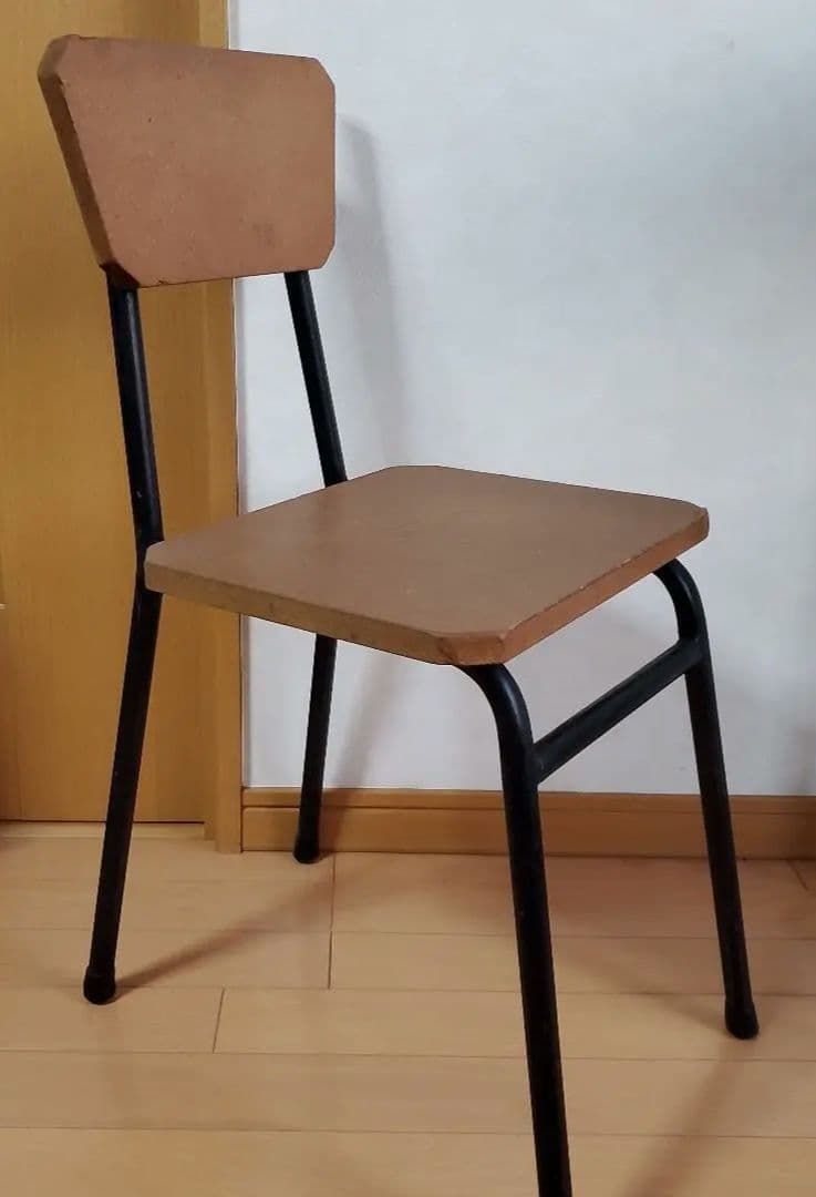 昭和レトロ 木製椅子 背もたれ付き