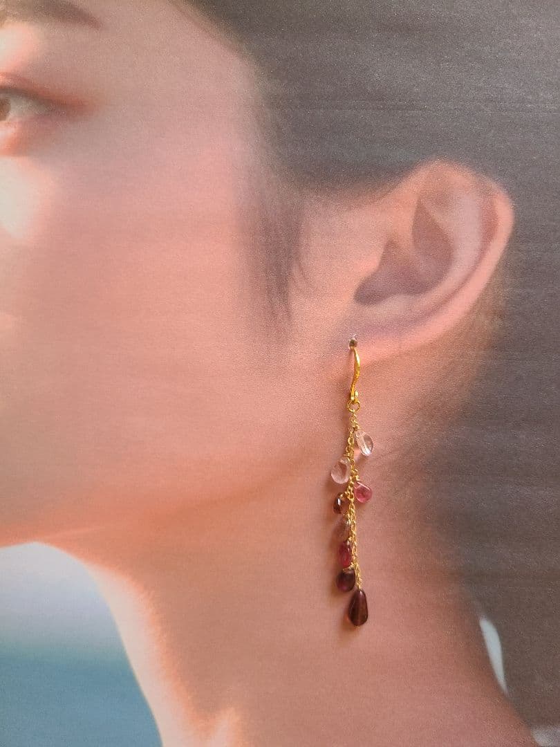 ❤SALE❤【a-37】ピアス トルマリン※高品質