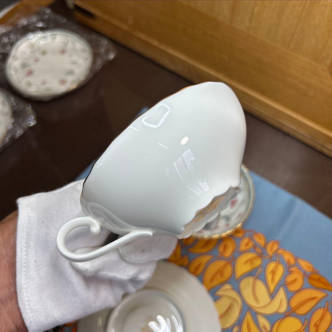 ノリタケ　花更紗　ティーCS スクエアプレート、小皿、スプーンレスト各２組