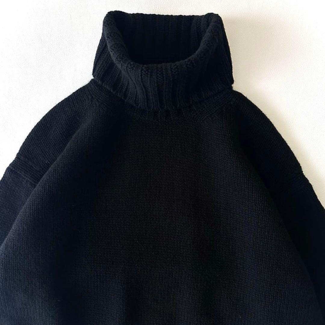 美品 ギャルリーヴィー ファインウール ハイネックプルオーバー 黒