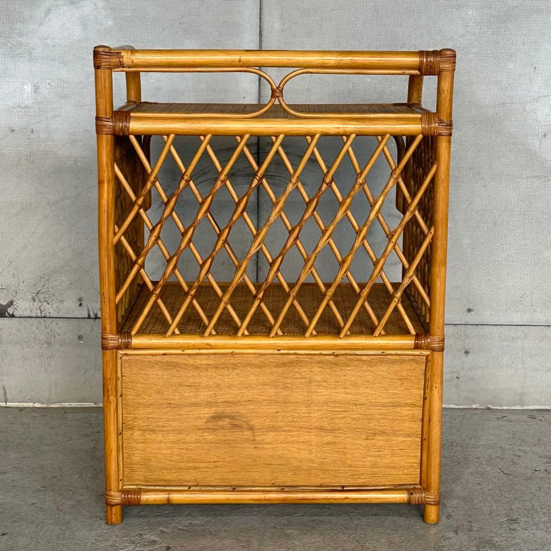 ꧁オールドラタン꧂昭和レトロ 古家具 アーチ型 シェルフ 飾り棚 ラック