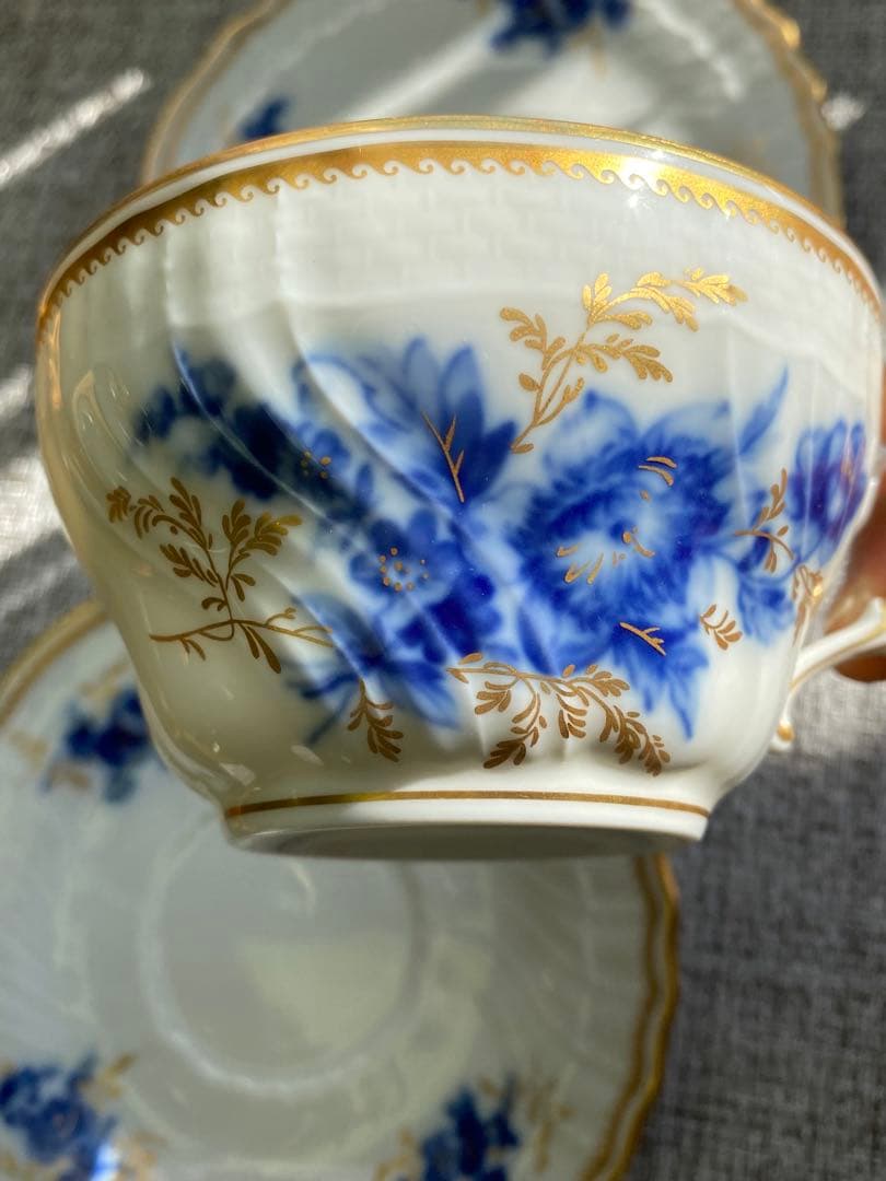 リチャードジノリ　サンタマルゲリータ　金彩　カップ＆ソーサー 2客