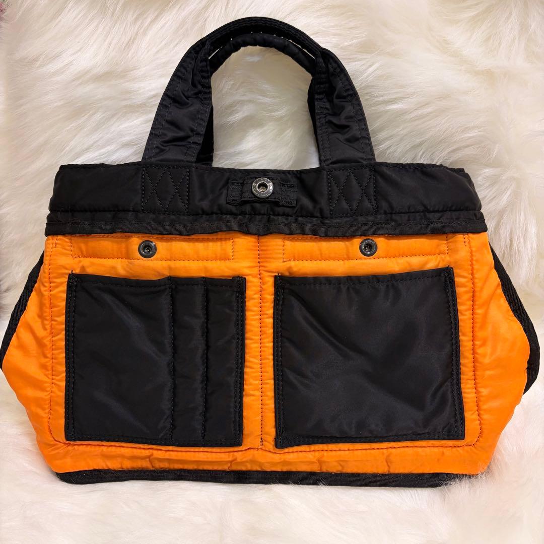 【美品】PORTER（ポーター）タンカー ミニ ハンドバッグ トートバッグ 黒