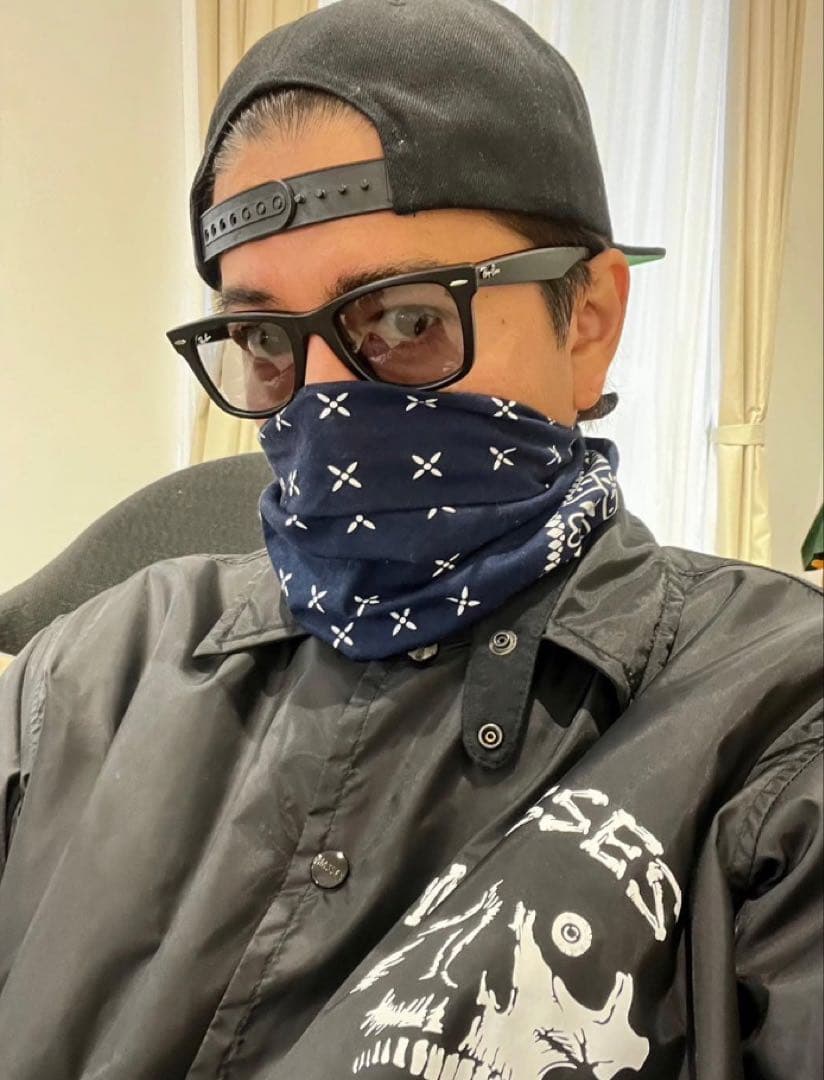 小物 SPECIAL 60S VINTAGE CROSS BANDANA BLACK