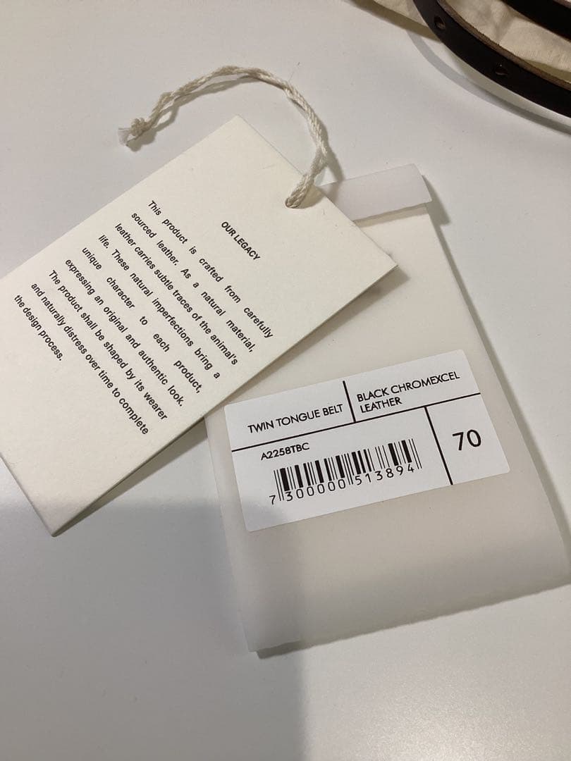 OUR LEGACY TWIN TONGUE BELT 70サイズ