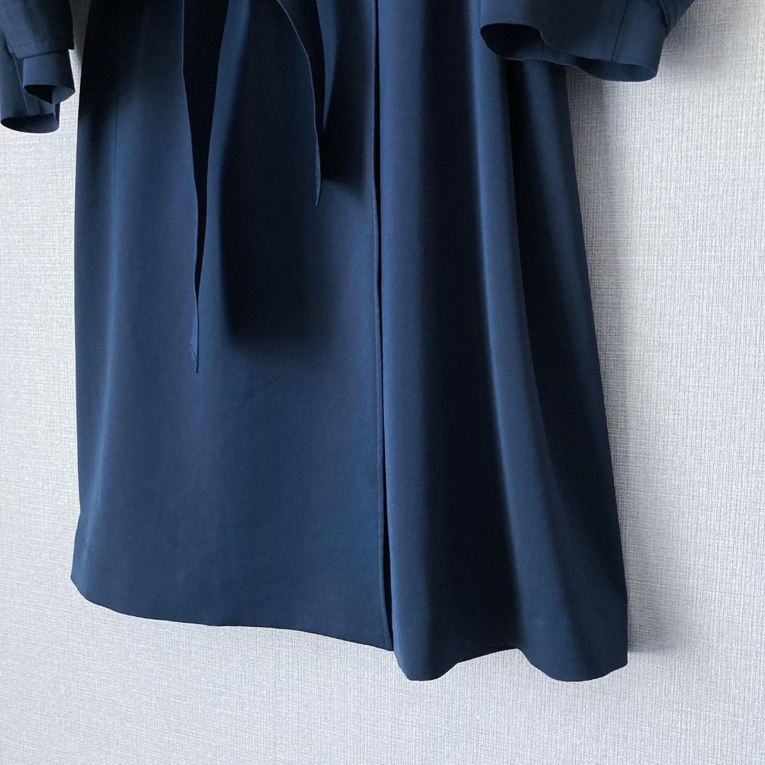 【美品♪】INDIVI サッシュベルト付きプレーントレンチコート 4XL相当