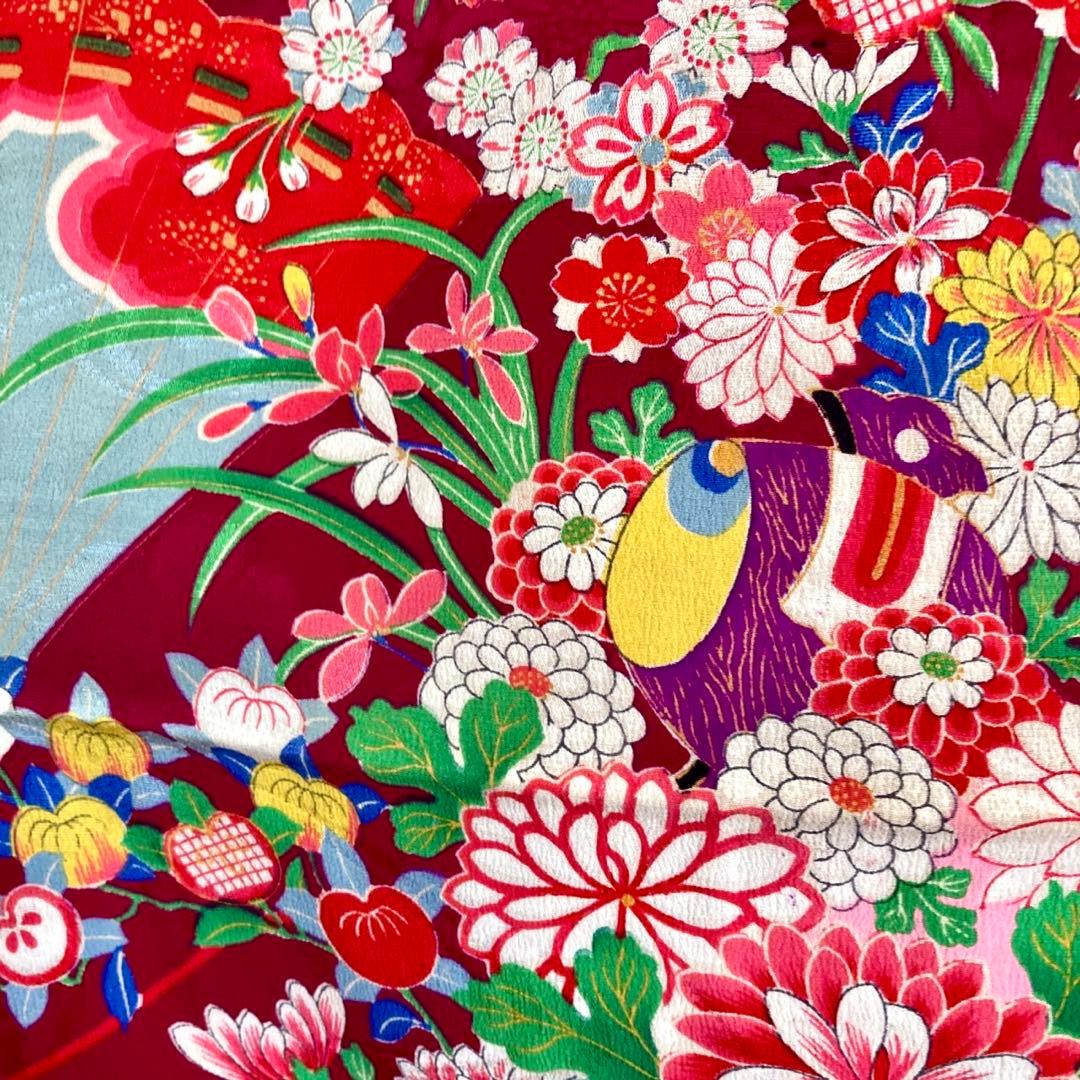 アンティーク 7歳 女の子 子供着物 七五三 アンティーク着物 NO110