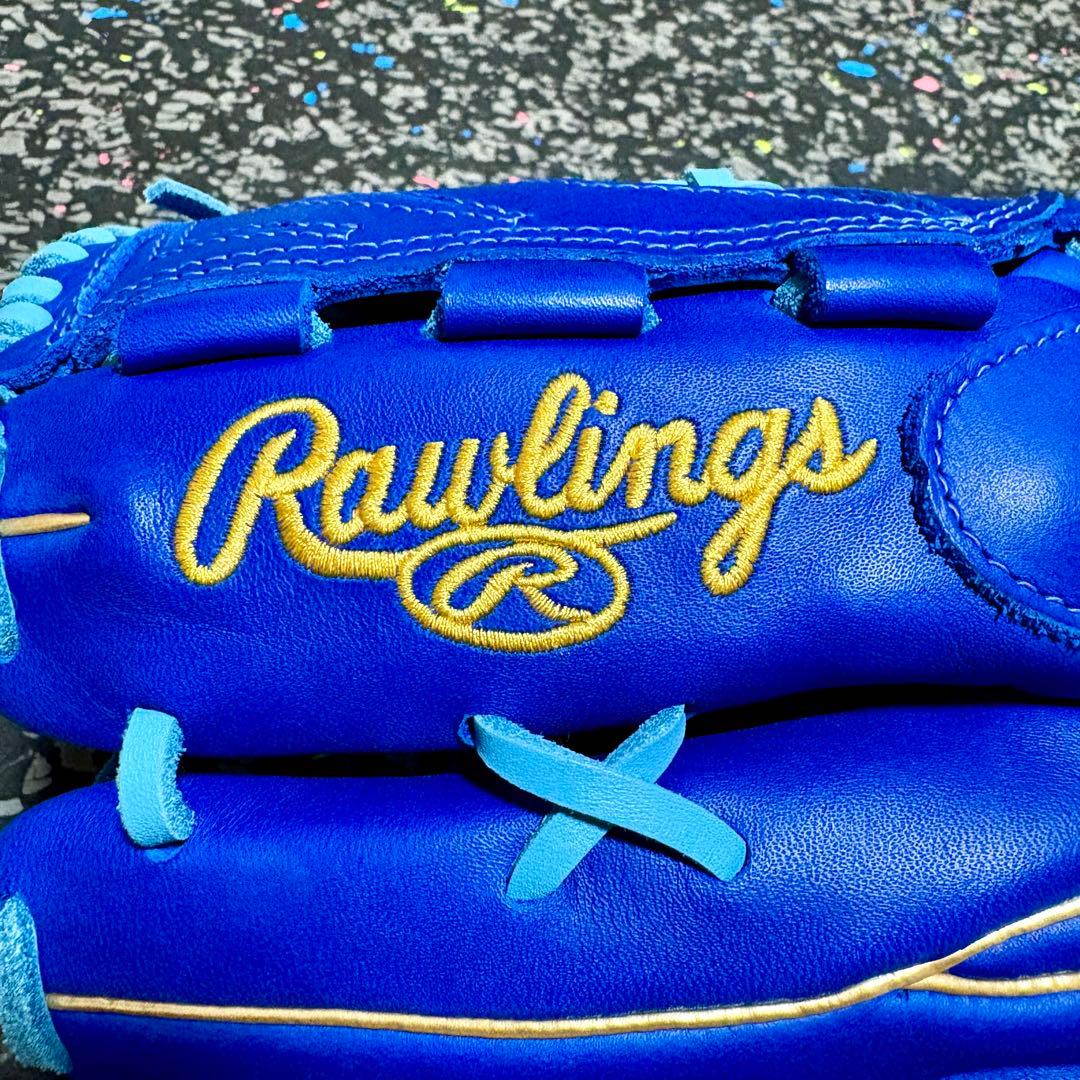 ローリングス 投手用 軟式用 グローブ ハイパーテック ブルー ゴールド 野球