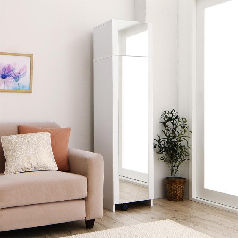 送料込 たっぷり収納 すき間ドレッサー スツール コンセント付 全身ミラー