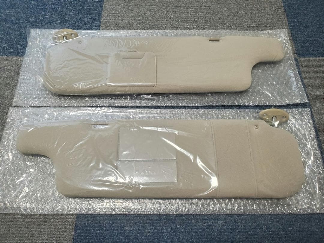 78系ランクルプラド　サンバイザー 左右　アイボリー　コットン生地　70系全般に