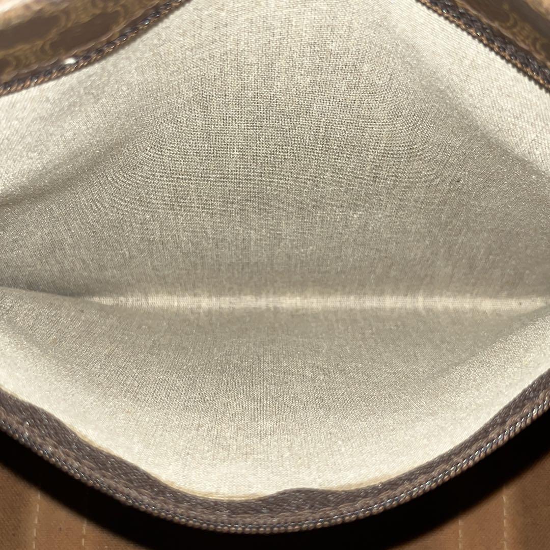 良品　オールド　セリーヌ　ボストンバッグ　トリオンフ　マカダム柄　PVCレザー