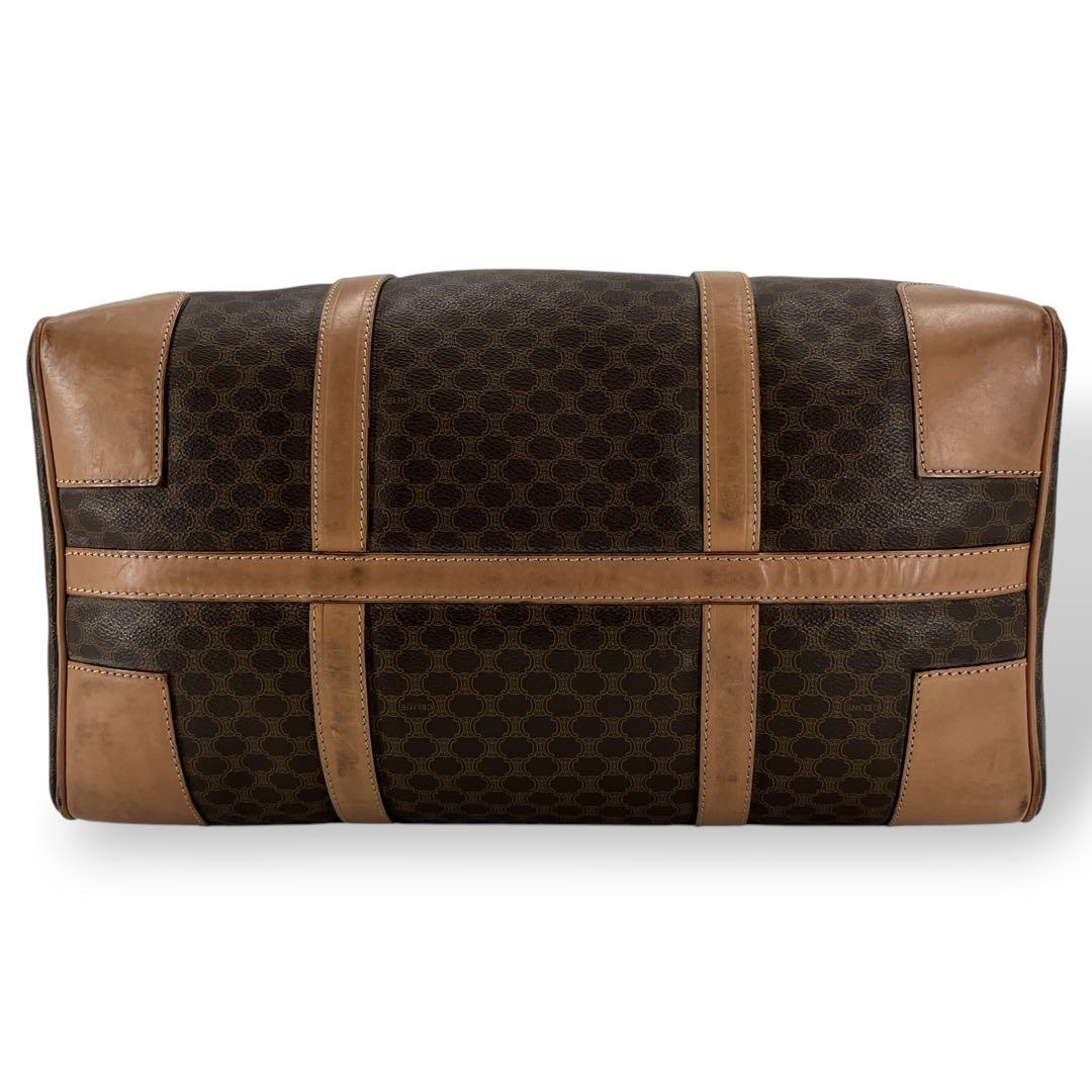 良品　オールド　セリーヌ　ボストンバッグ　トリオンフ　マカダム柄　PVCレザー