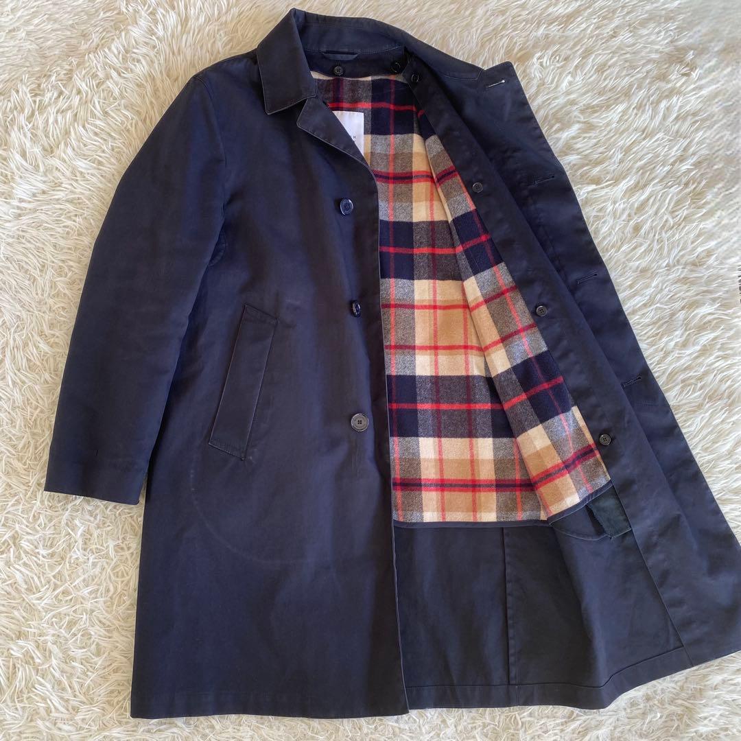 マッキントッシュ　ゴム引きコート　ライナー付き2way　ネイビー　38