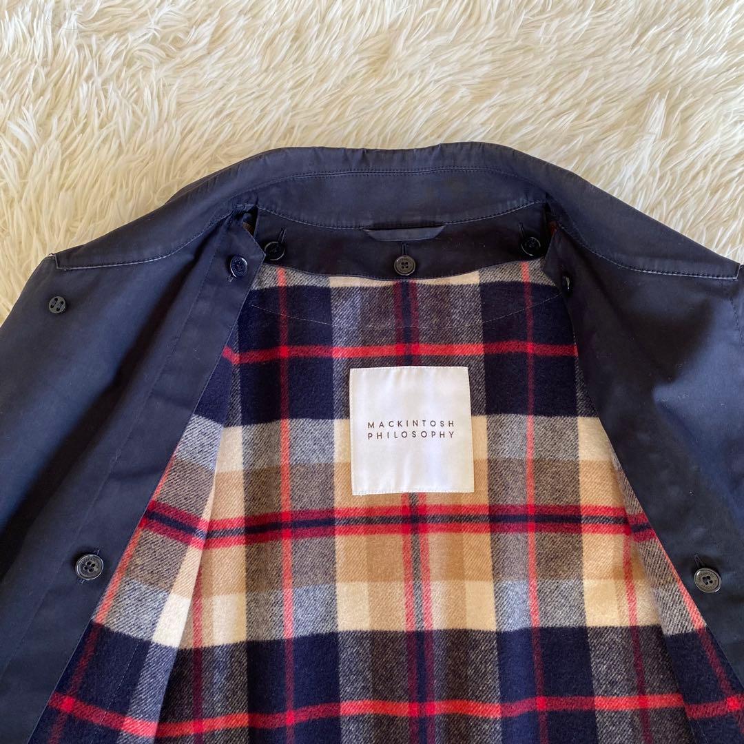 マッキントッシュ　ゴム引きコート　ライナー付き2way　ネイビー　38