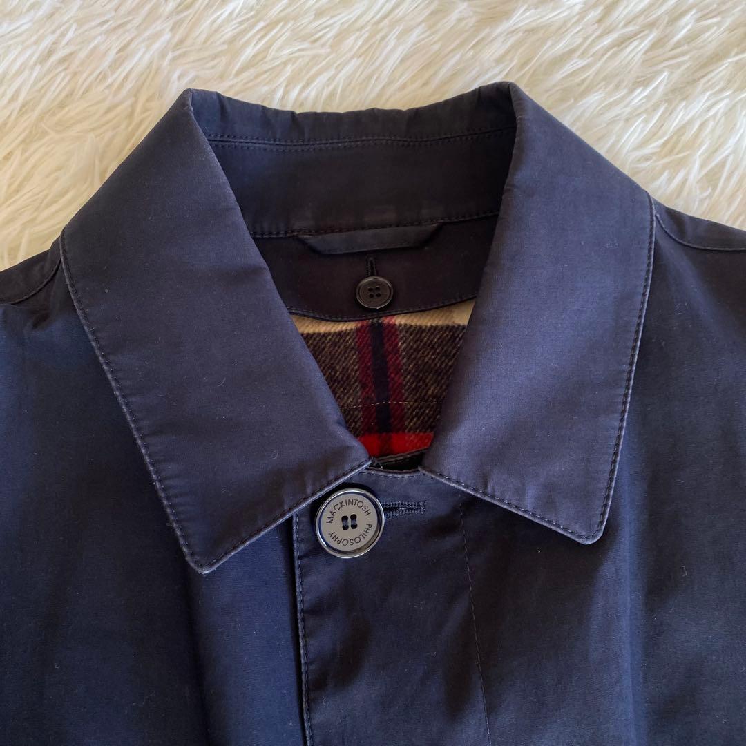 マッキントッシュ　ゴム引きコート　ライナー付き2way　ネイビー　38