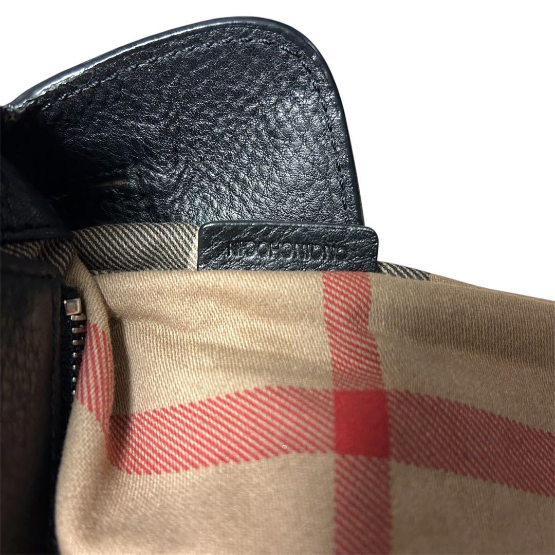 かい様わ専用バーバリー トートバッグ ホースロゴ 刺繍 ノバチェック グレー 黒