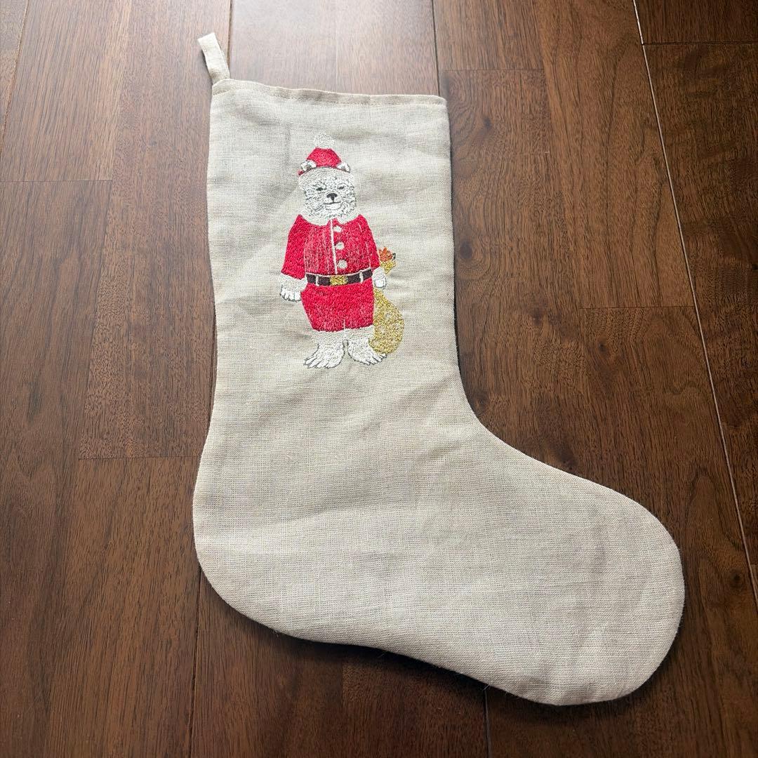 coral&tusk コーラル&タスク　サンタ衣装の動物刺繍ストッキング