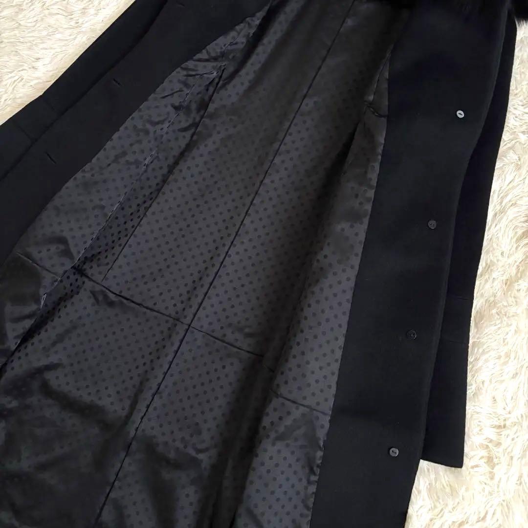 トゥービーシックス ロングコート フォックスファー ブラックAライン フレア袖