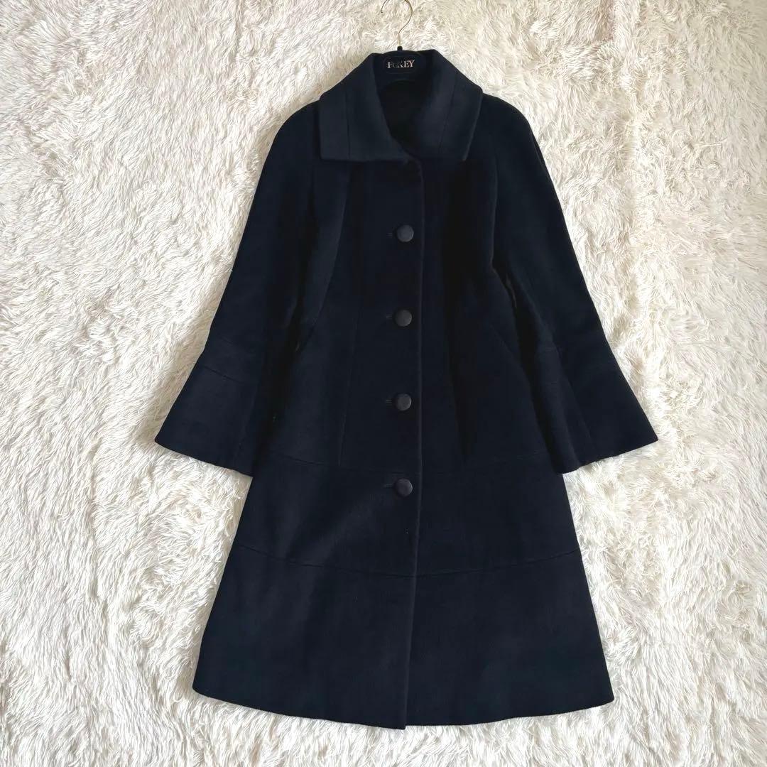 トゥービーシックス ロングコート フォックスファー ブラックAライン フレア袖