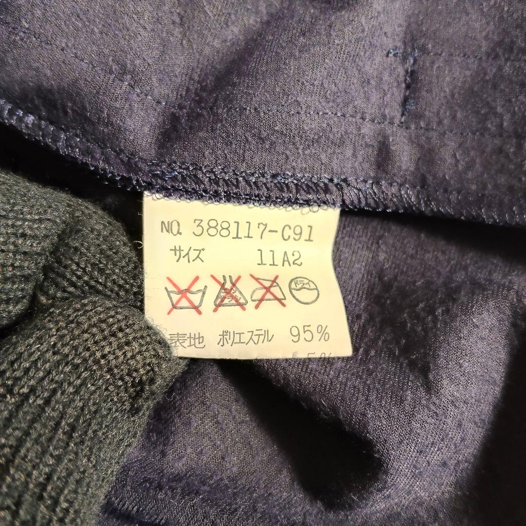 伊太利屋　ビジューコート　ネイビー　個性的　11A2　肩パッド