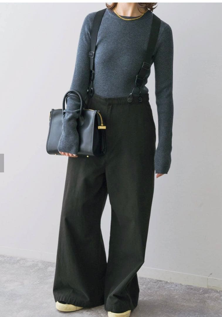 スピックアンドスパン　サスペンダー付きワーカーパンツ