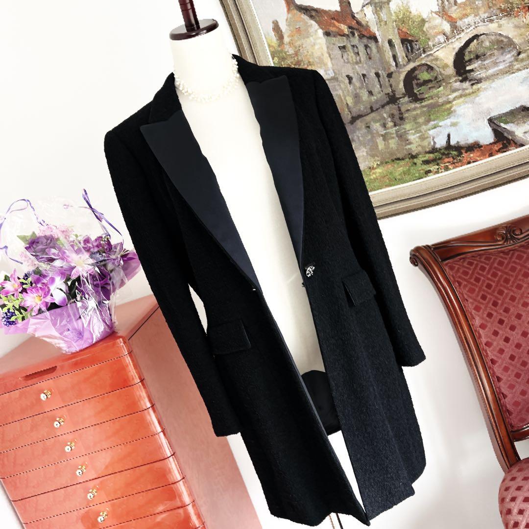 極美品　CHANEL シャネル　グリポア　ドラペル　ツイード ロングコート