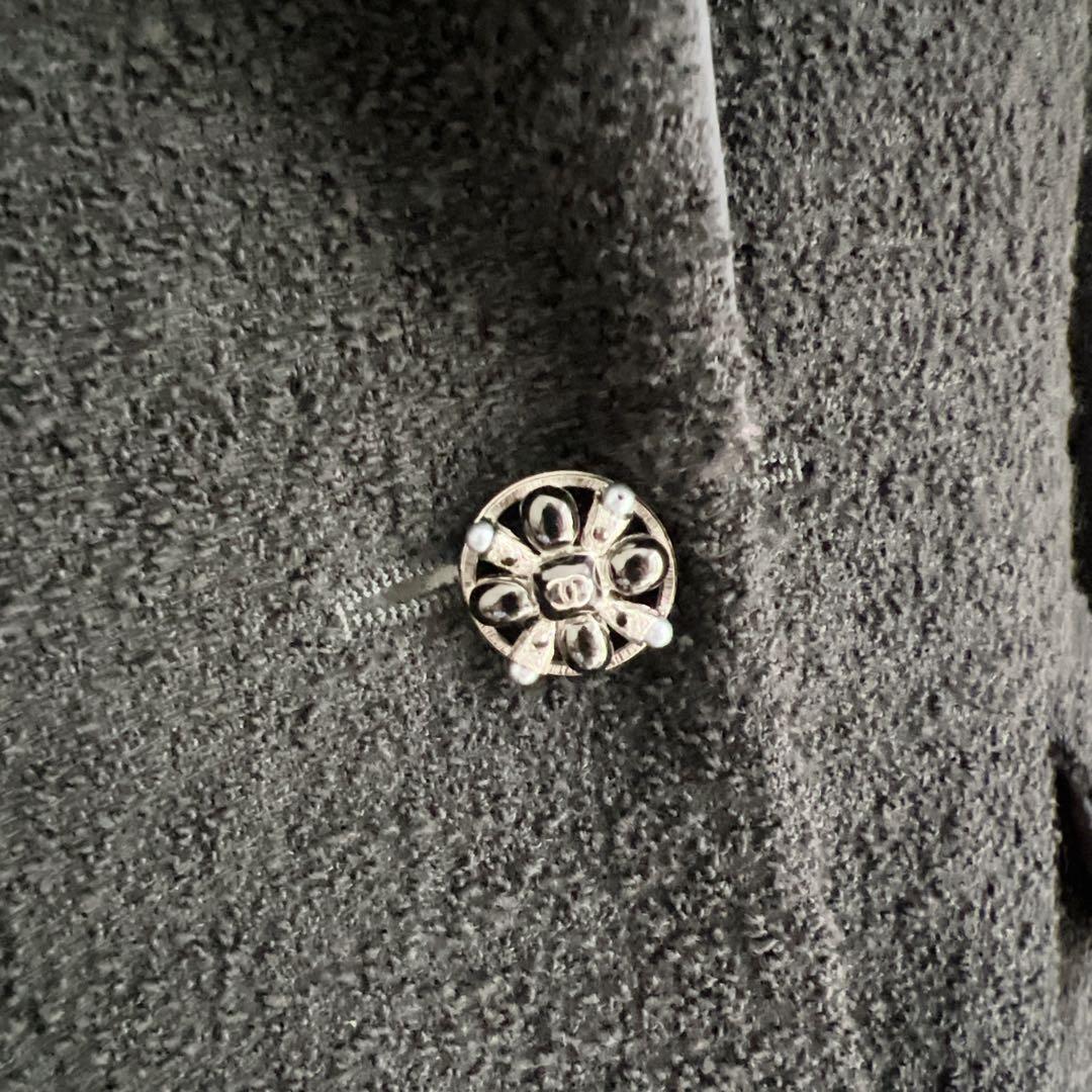 極美品　CHANEL シャネル　グリポア　ドラペル　ツイード ロングコート