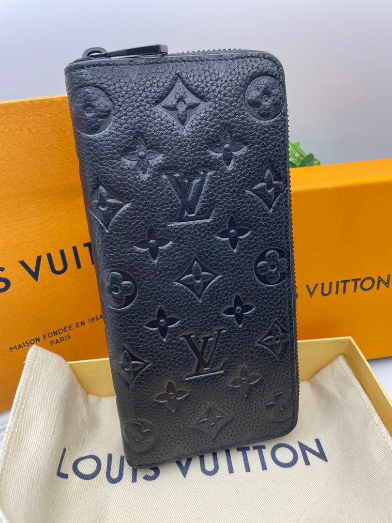 【美品】LOUIS VUITTON ジッピーウォレット アンプラント ノワール