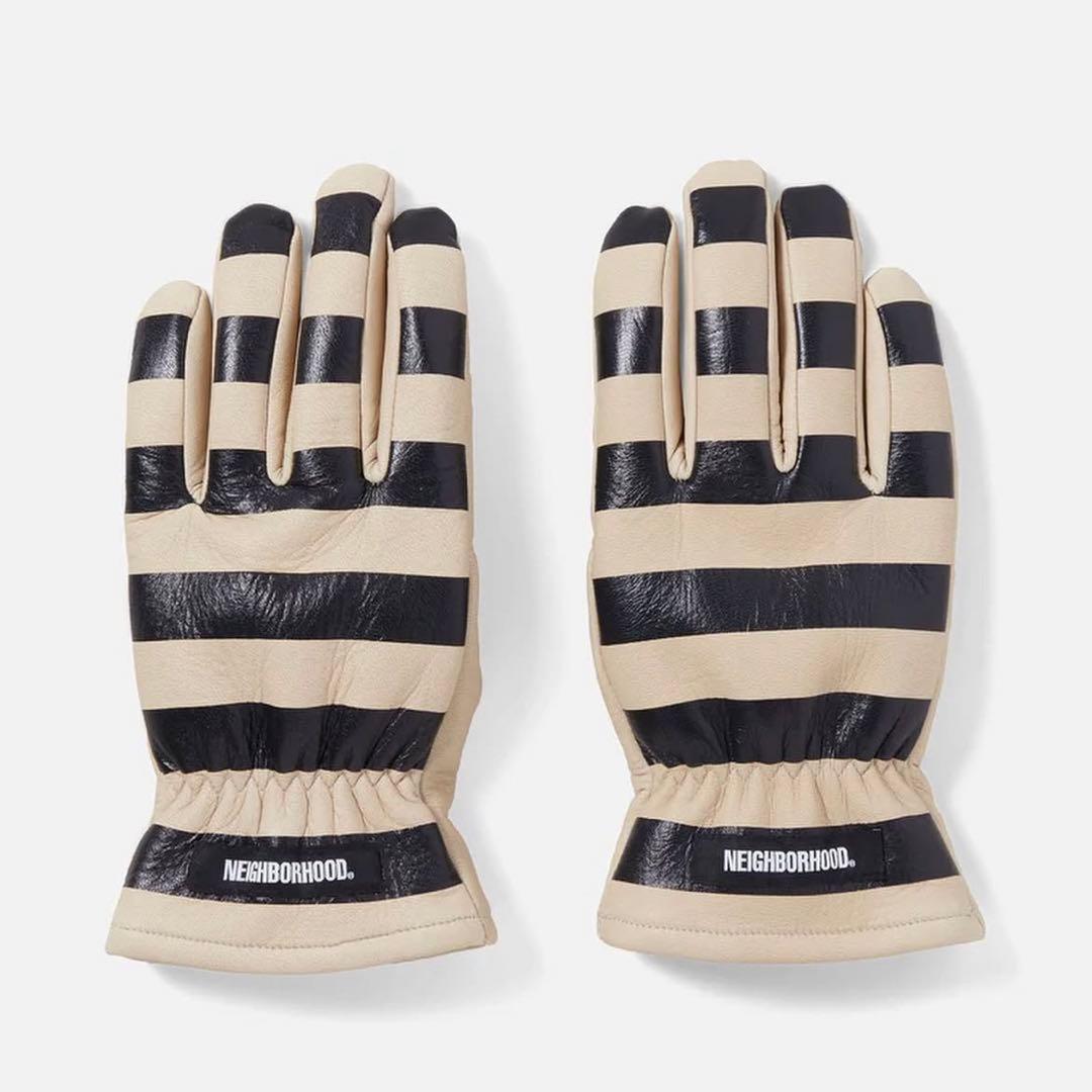 未使用 NEIGHBORHOOD Leather Border Glove 手袋