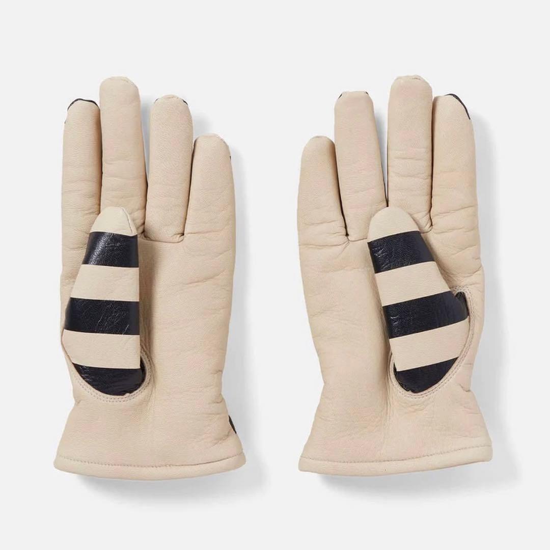 未使用 NEIGHBORHOOD Leather Border Glove 手袋