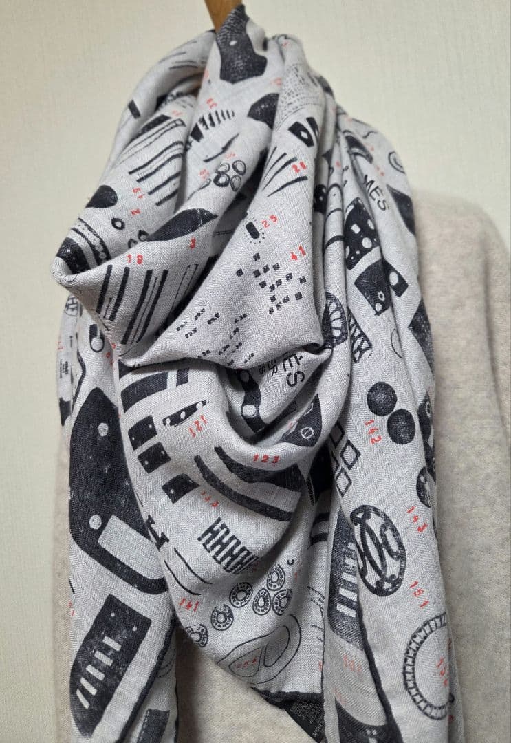 専用　エルメス　カレジェアン　カレ140　カシミアシルク