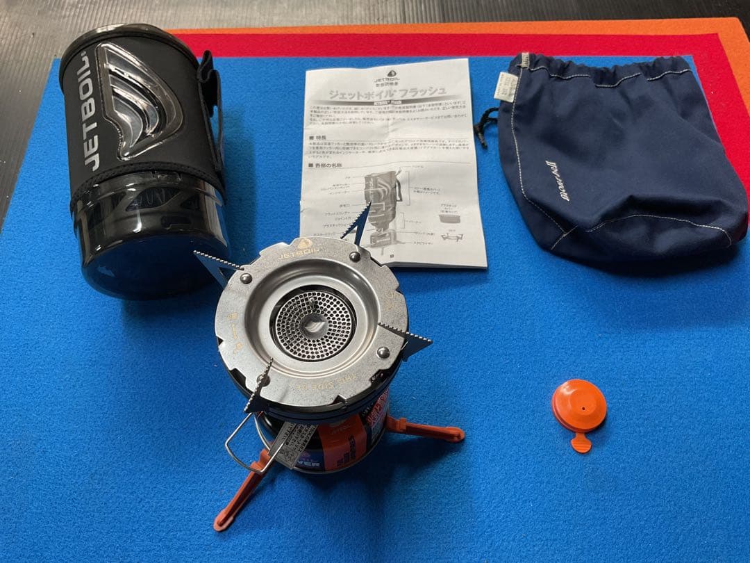 JETBOIL・Flash BKカラー動作良好美品　新品OD缶・純正収納袋付き！