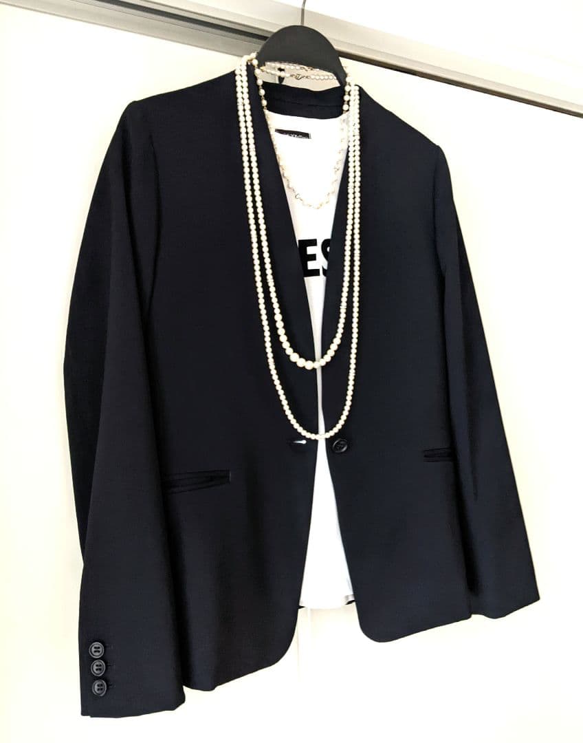 【極美品】PLST プラステ　コンフォートリュクス　ジャケット　パンツ　ネイビー