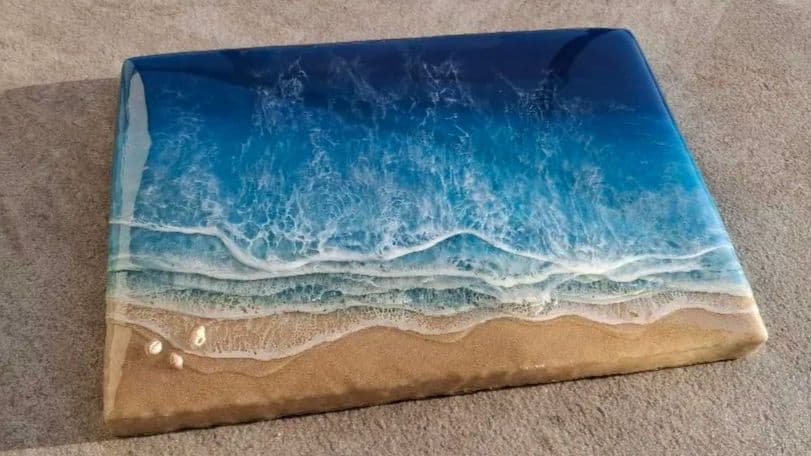 値下げ、エポキシオーシャンアート。立体アート、海アート