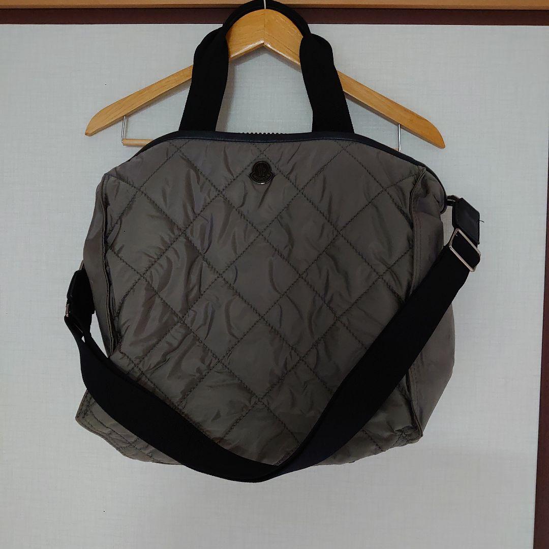 タイムセールMONCLERグレー キルティング トートバッグ
