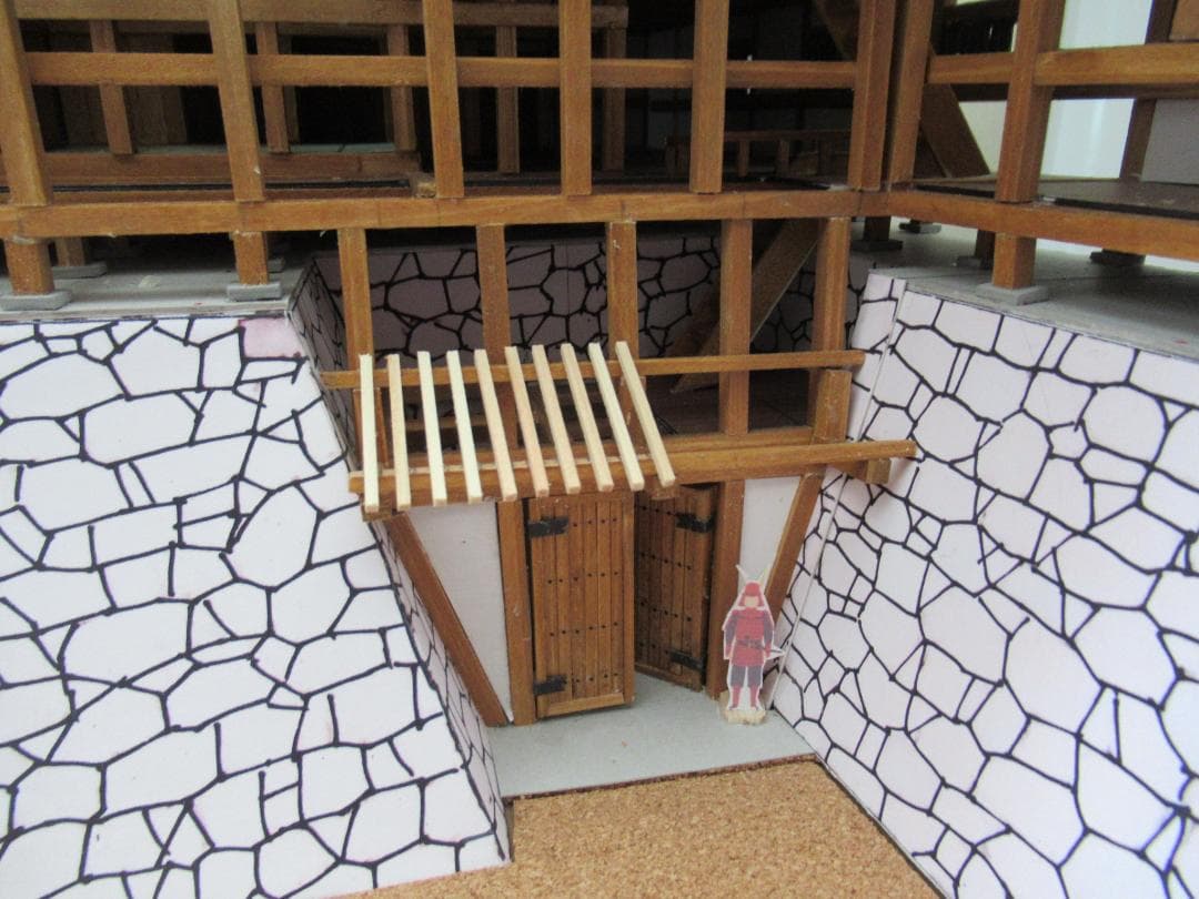 【自作品】国宝犬山城構造模型　縮尺約１／５０　高さ約５５ｃｍ